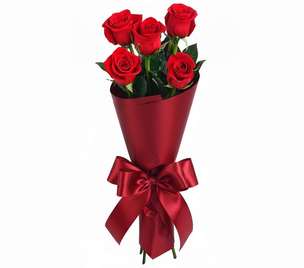 Букет 5 Красных роз Эдлесс Лав в Усть-Кинельском