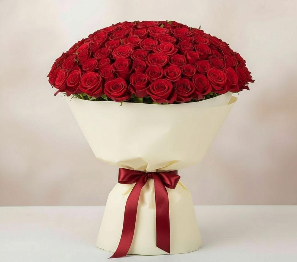 Букет 101 Красная роза Милано в Усть-Кинельском