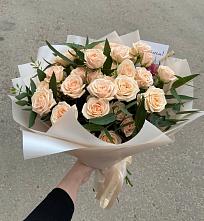 Букет Кремовые розы Латте в Усть-Кинельском