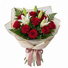 Букет цветов из:  Лилии и Розы #REPLACE_PRED# Усть-Кинельском