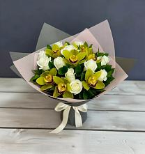 Букет цветов из:  Орхидеи и Розы в Усть-Кинельском