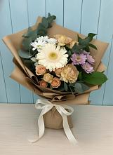 Букет цветов из:  Герберы и Хризантемы в Усть-Кинельском