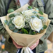 Букет Нежные грёзы в Усть-Кинельском Букет цветов из: Розы в Усть-Кинельском