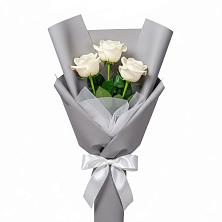 Букет 3 белые розы в Усть-Кинельском