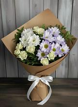 Букет цветов из:  Хризантемы и Розы в Усть-Кинельском