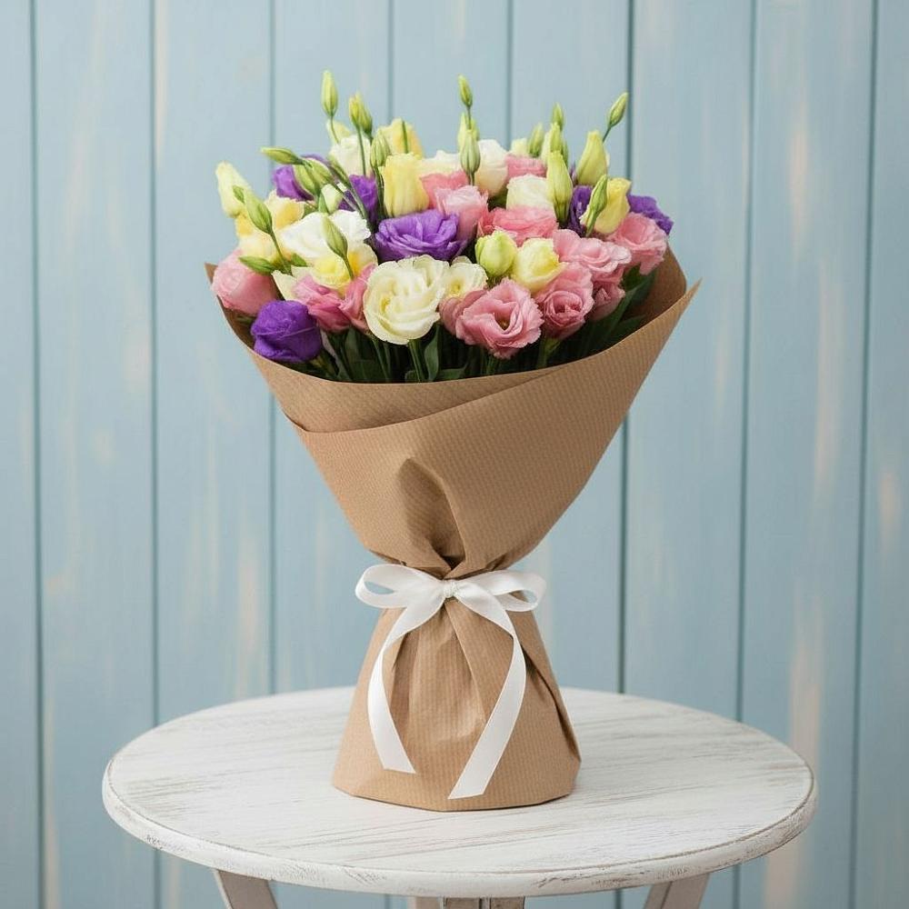 Букет цветов из: Лизиантусы в Усть-Кинельском