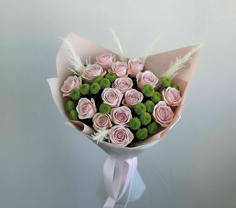 Букет цветов из: Розы и Хризантемы в Усть-Кинельском