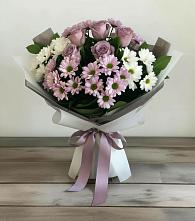 Букет цветов из:  Хризантемы и Розы в Усть-Кинельском