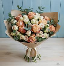 Букет цветов из:  Альстромерии и Розы в Усть-Кинельском